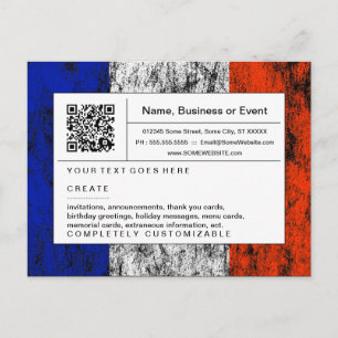 Postal De Invitación código QR refinado : francia
