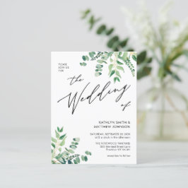 Postal De Invitación Código QR Todo En Un Boda De Ecología Verde Eucaly