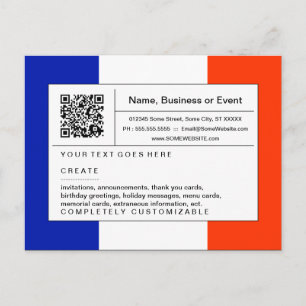 Postal De Invitación código refinado de QR: Francia