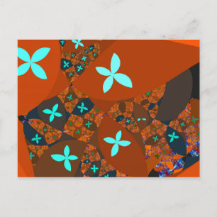 Postal De Invitación Colcha Loca - DISEÑO ABSTRACTO FRACTAL