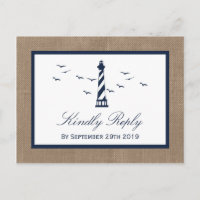 Colección de Bodas Burlap del faro náutico