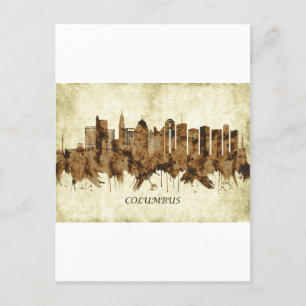 Postal De Invitación Columbus Ohio Cityscape
