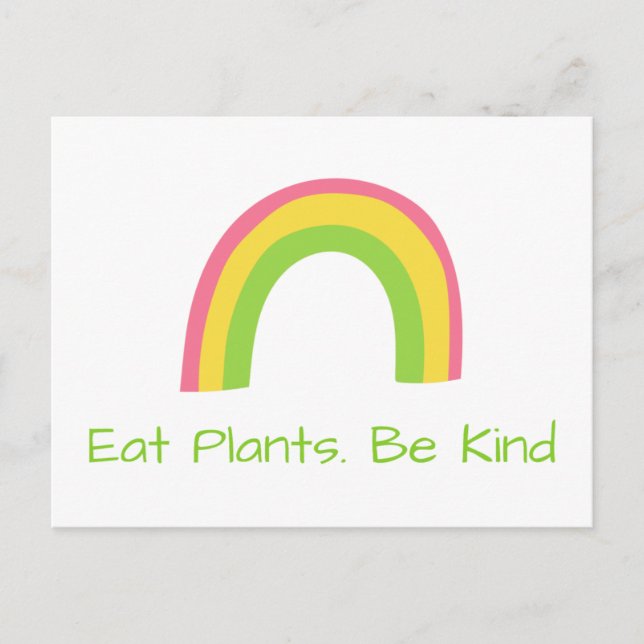 Postal De Invitación Comer plantas sea amable (Anverso)