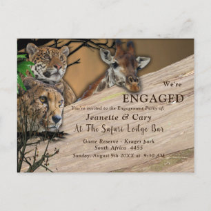 Postal De Invitación Compromiso al aire libre de Safari