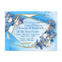 Compromiso de acuarela con flores de luna ilustrad