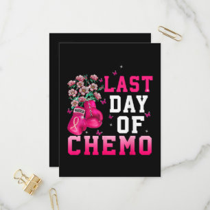 Postal De Invitación Conciencia del Cáncer de Mama Último Día de Quimio