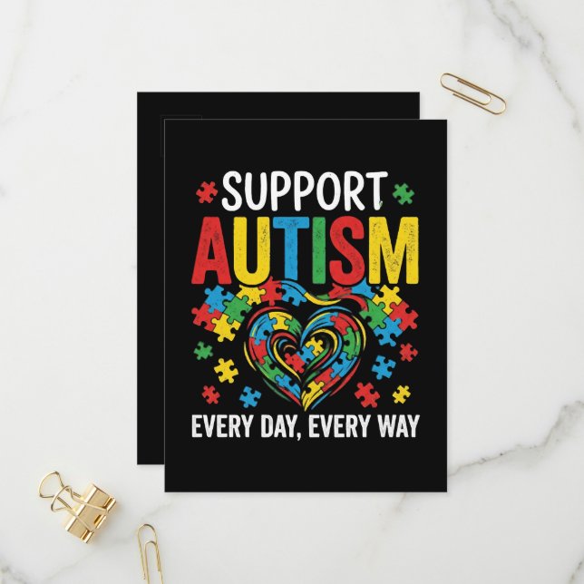 Postal De Invitación Conciencia sobre el autismo (Anverso/Reverso In Situ)