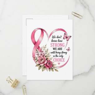 Postal De Invitación Conciencia sobre el cáncer de mama Strong Choice
