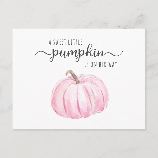 Postal De Invitación Conducción De La Bocina De Agua Rosa Bebé Chica Du (Anverso)