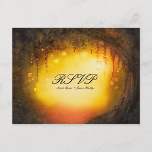 Postal De Invitación Confirmación de Boda de Bosque Encantado Rústico d