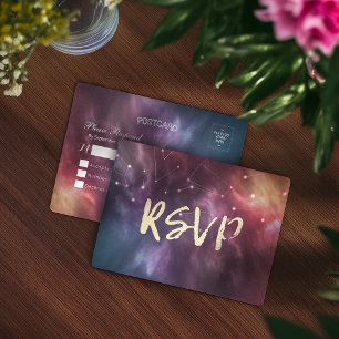 Postal De Invitación Constelaciones de nebulosas de la galaxia de respu