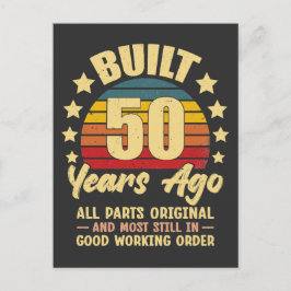 Postal De Invitación Construido hace 50 años todas las piezas originale