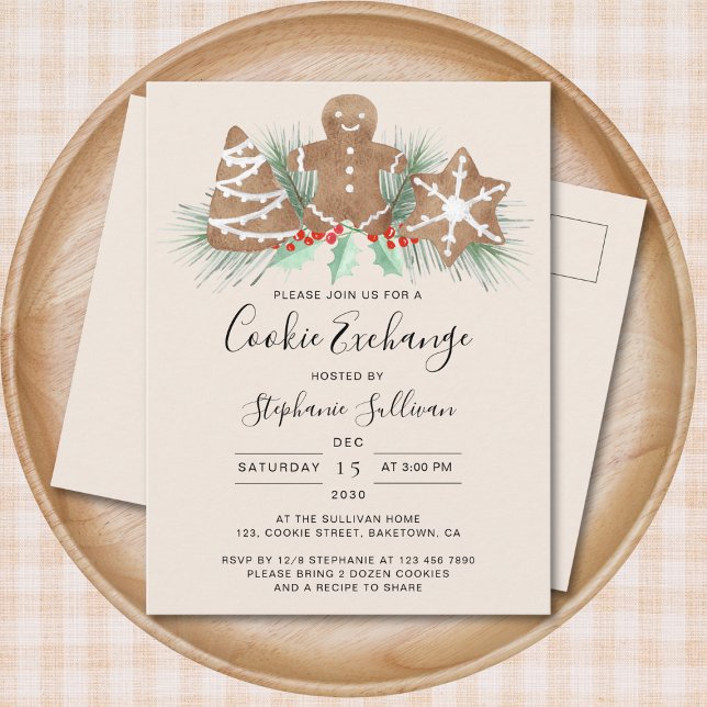 Postal De Invitación Cookie Exchange (Subido por el creador)