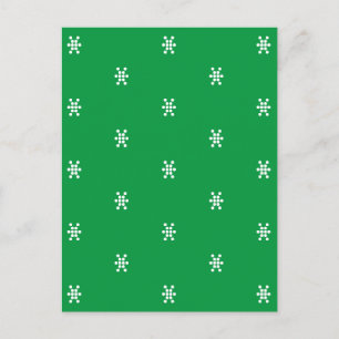 Postal De Invitación Copo de nieve blanco minimalista verde minimalista