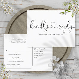 Postal De Invitación Corazón negro y blanco Solicitud de canción de gui