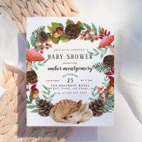 Corona de invierno y cervatillo, baby shower de te