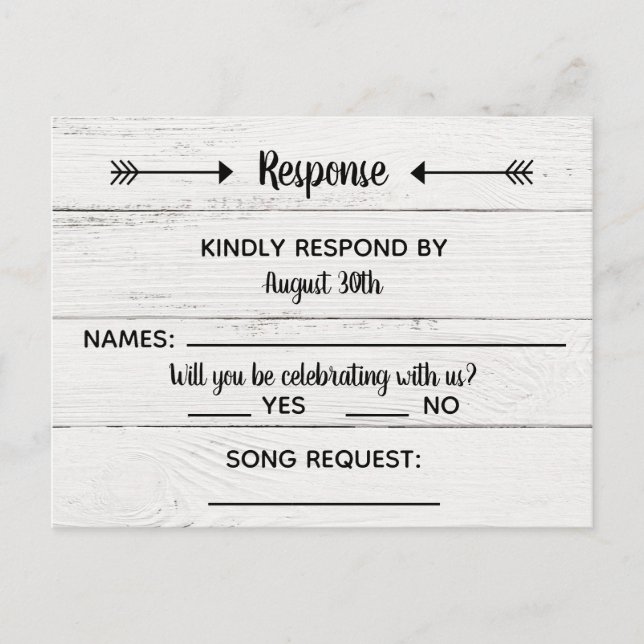 Postal De Invitación Country Love Western Rustic Postcard (Anverso)