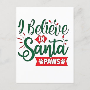 Postal De Invitación Creo que en Santa Paws hay Navidades divertidos am