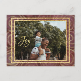 Postal De Invitación Crimson y oro navidades