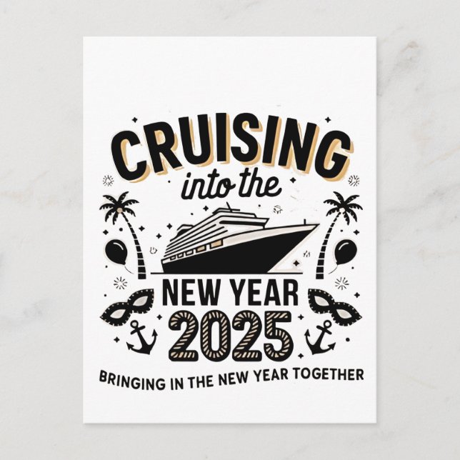 Postal De Invitación Crucero 2025 Creando Recuerdos Juntos Familia (Anverso)