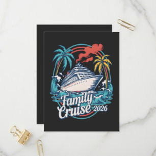 Postal De Invitación Crucero Familiar Verano 2026 Vacaciones de Verano 