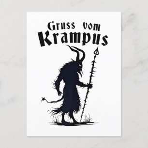 Postal De Invitación Cruss Vom Krampus Navidad Xmas Diablo Espeluznante