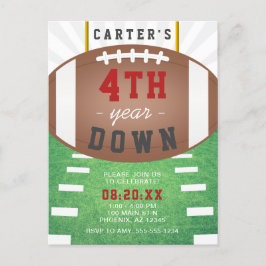 Postal De Invitación Cuarto Año de Aniversario del Fútbol