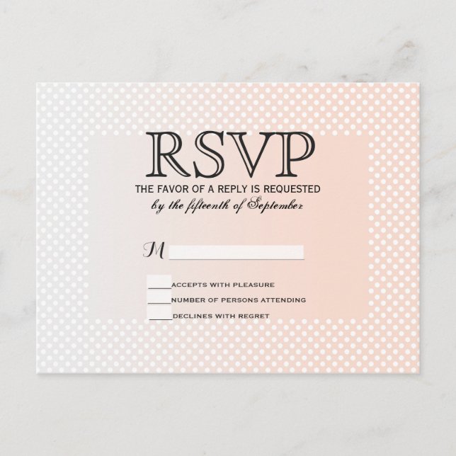 Postal De Invitación Cubierta de coral de verano a puntos de polka grad (Anverso)