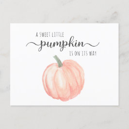 Postal De Invitación Cumpkin Watercolor Baby Shower