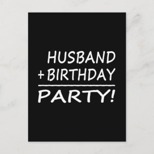 Postal De Invitación Cumpleaños de los esposos: marido + cumpleaños = F
