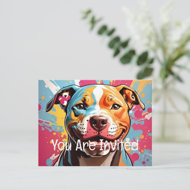 Postal De Invitación Cumpleaños de Staffordshire (Anverso de pie)