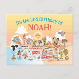 Postal De Invitación Cumpleaños del personalizado SoCal