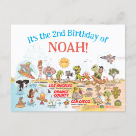 Postal De Invitación Cumpleaños del personalizado SoCal