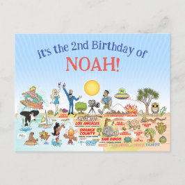 Postal De Invitación Cumpleaños del personalizado SoCal