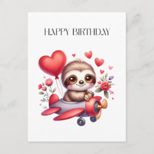 Postal De Invitación Cumpleaños del piloto perezoso