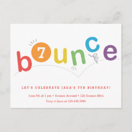 Postal De Invitación Cumpleaños infantil rebote Presupuesto