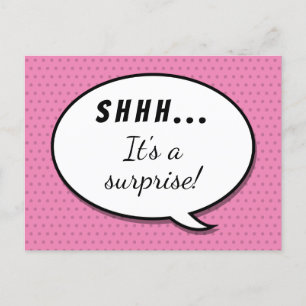Postal De Invitación Cute Burbuja de Cumpleaños Sorpresa Rosa en