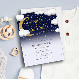 Postal De Invitación Cute Twinkle Twinkle Little Star Baby Sprinkle