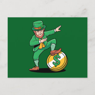 Postal De Invitación Dabbing Duende Divertido Día de San Patricio