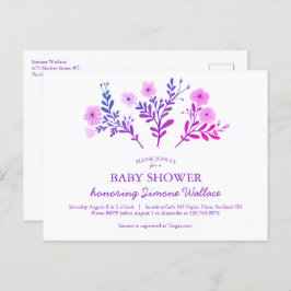 Postal De Invitación Dainty Florals Elegant Moda PERSONALIZADO BABY SHO