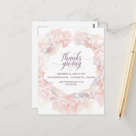 Postal de invitación de Acción de Gracias