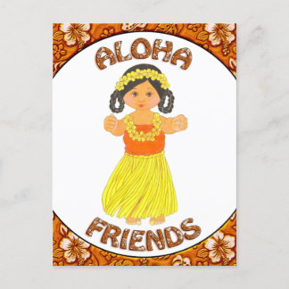 Postal de invitación de amigos de Aloha