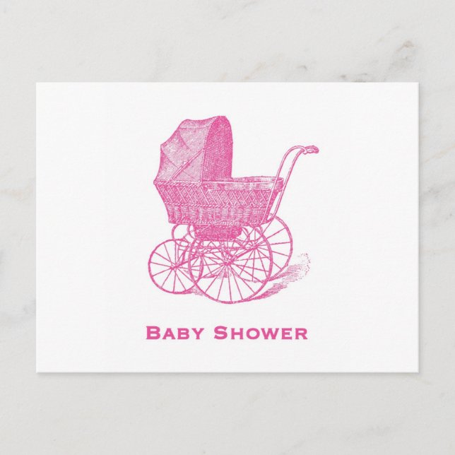 Postal de invitación de Baby Shower (Anverso)