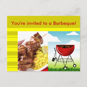 Postal de invitación de barbacoa