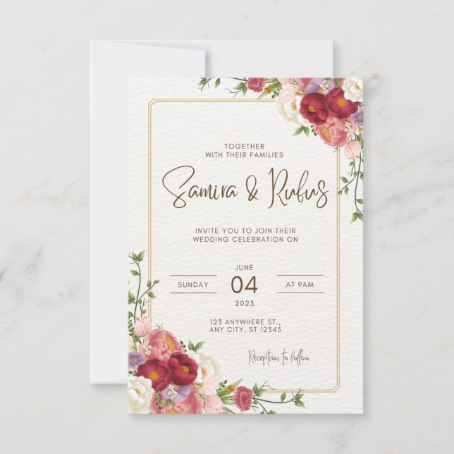 Postal de invitación de boda (Anverso)