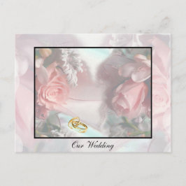 Postal de invitación de boda