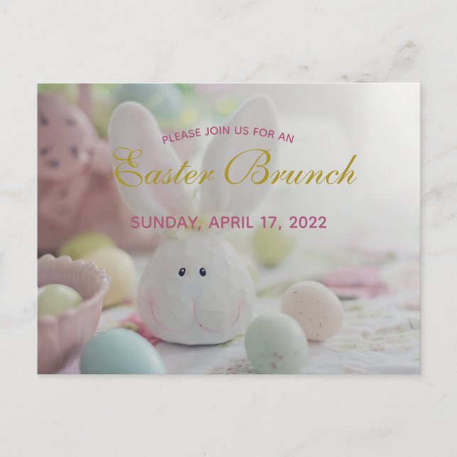 Postal de invitación de Brunch de Pascua (Anverso)