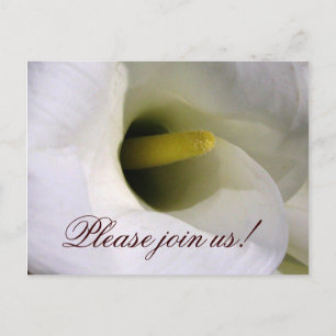 Postal de invitación de Calla lily