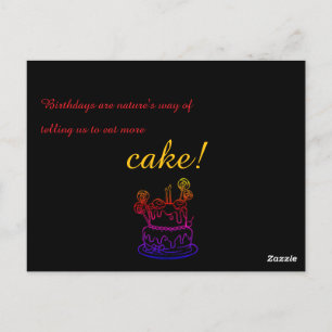 Postal de invitación de cumpleaños de esquema simp