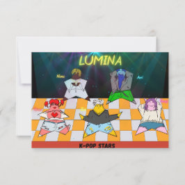 Postal de invitación de cumpleaños K-Pop